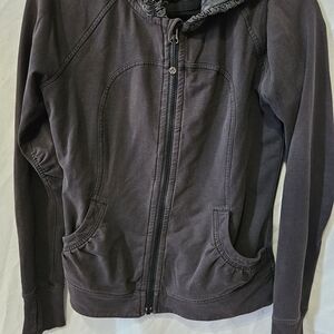 lululemon Gray Wash Full Zip Jacket